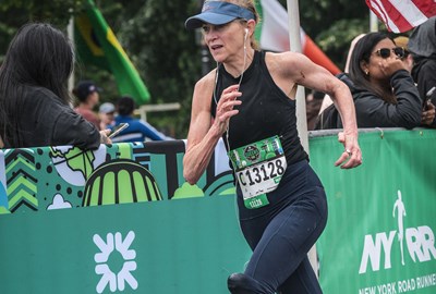 Mary Wittenberg at the Citizens Queens 10K