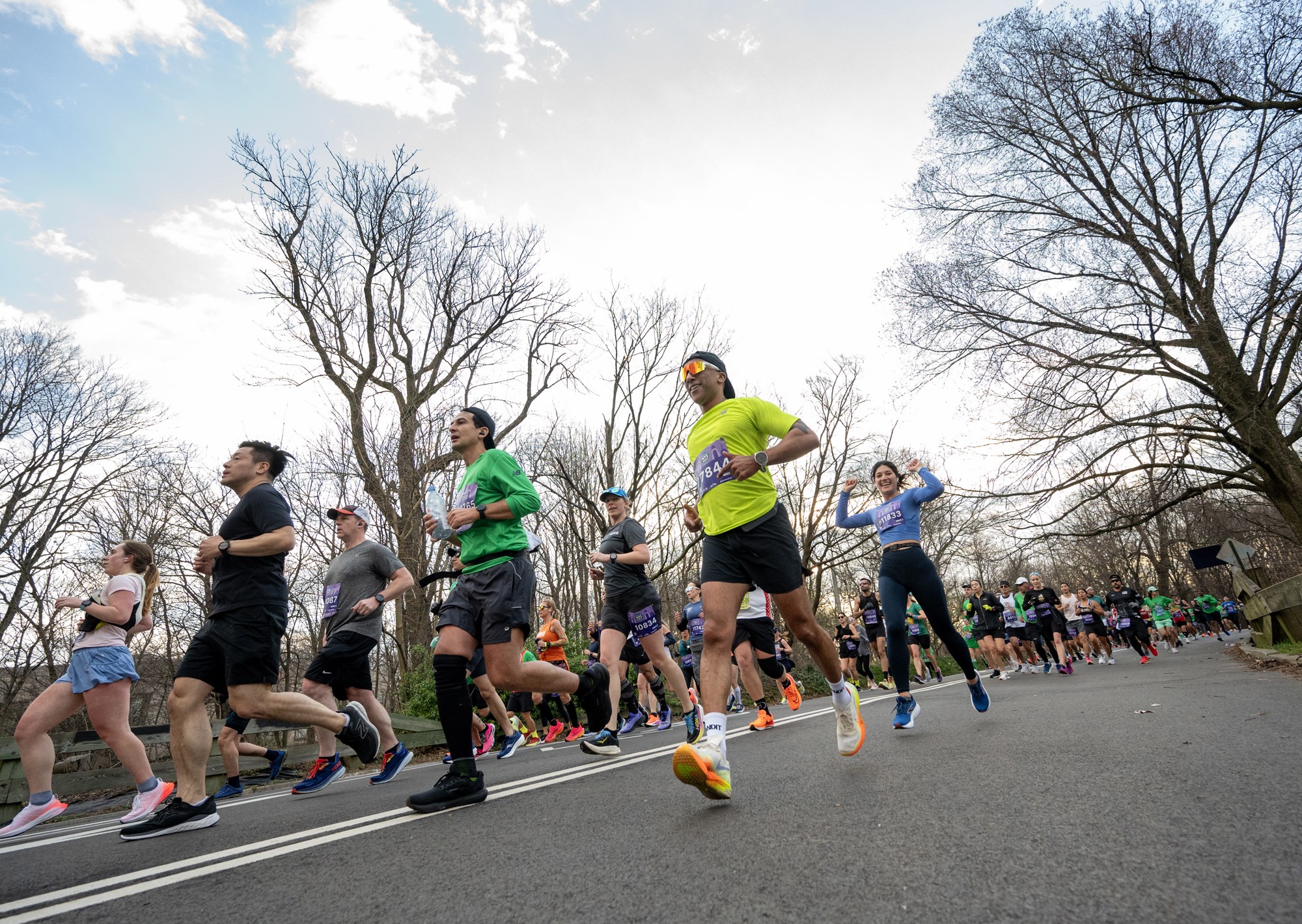 Runners in Prospect Park during the 2024 United Airlines NYC Half