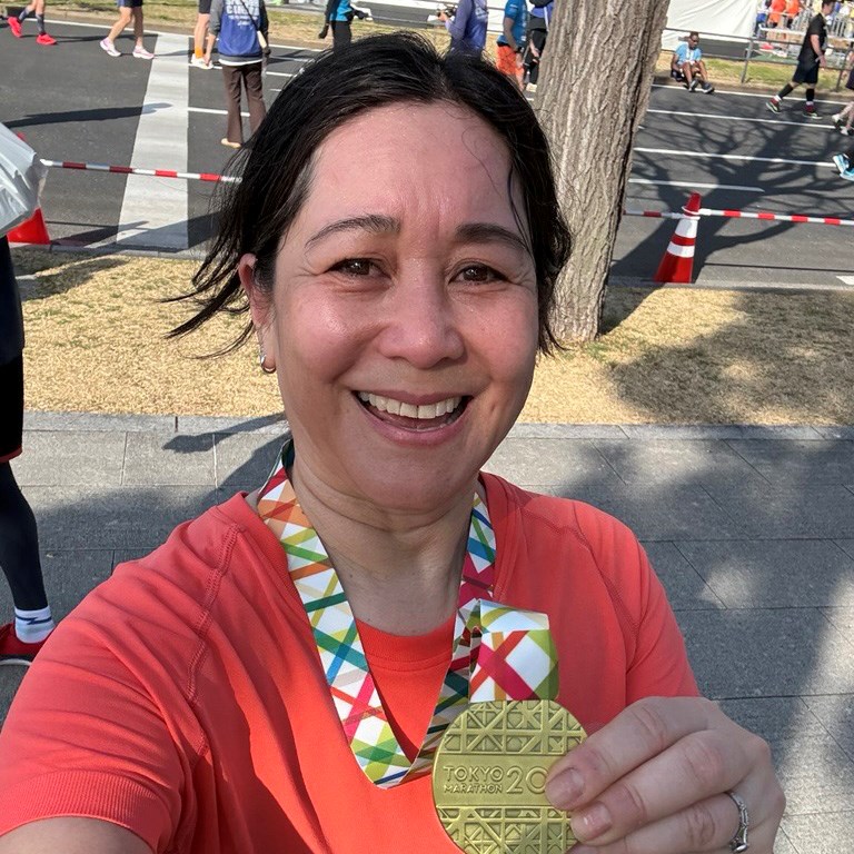 Steph Loleng with medal 2026 Tokyo Marathon