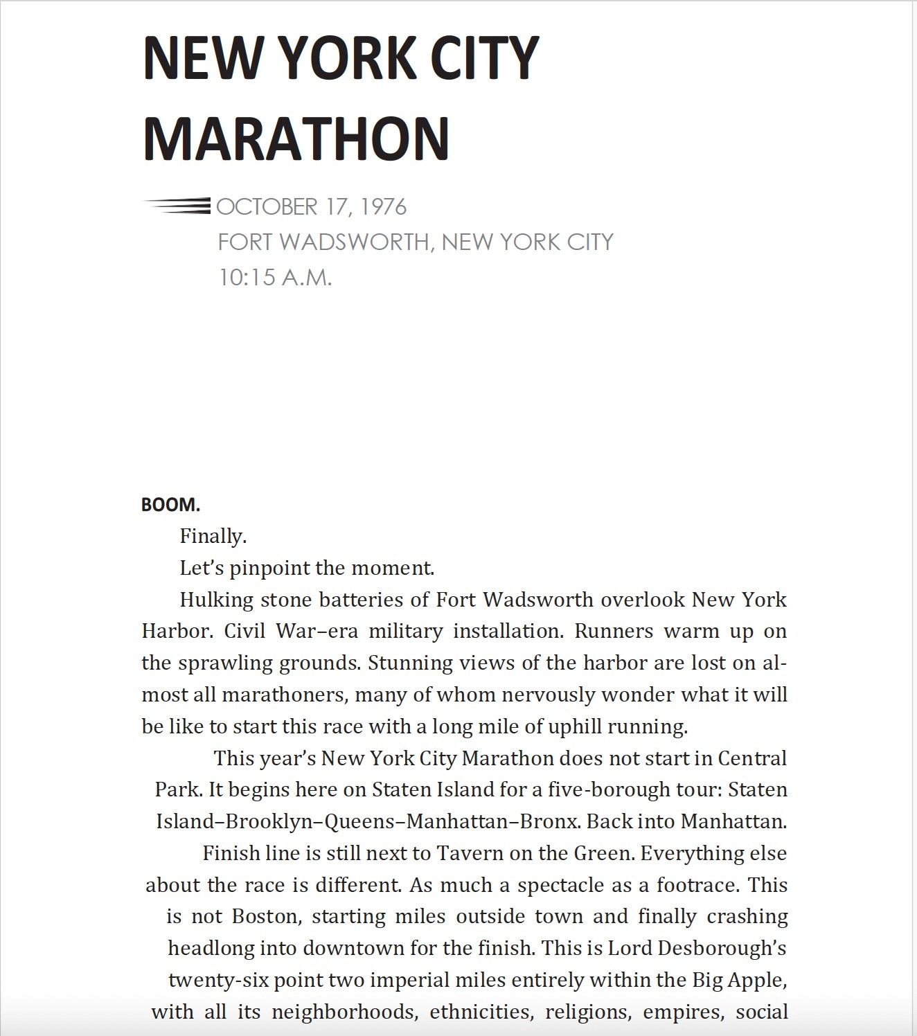 First page of The Long Run book excerpt 
