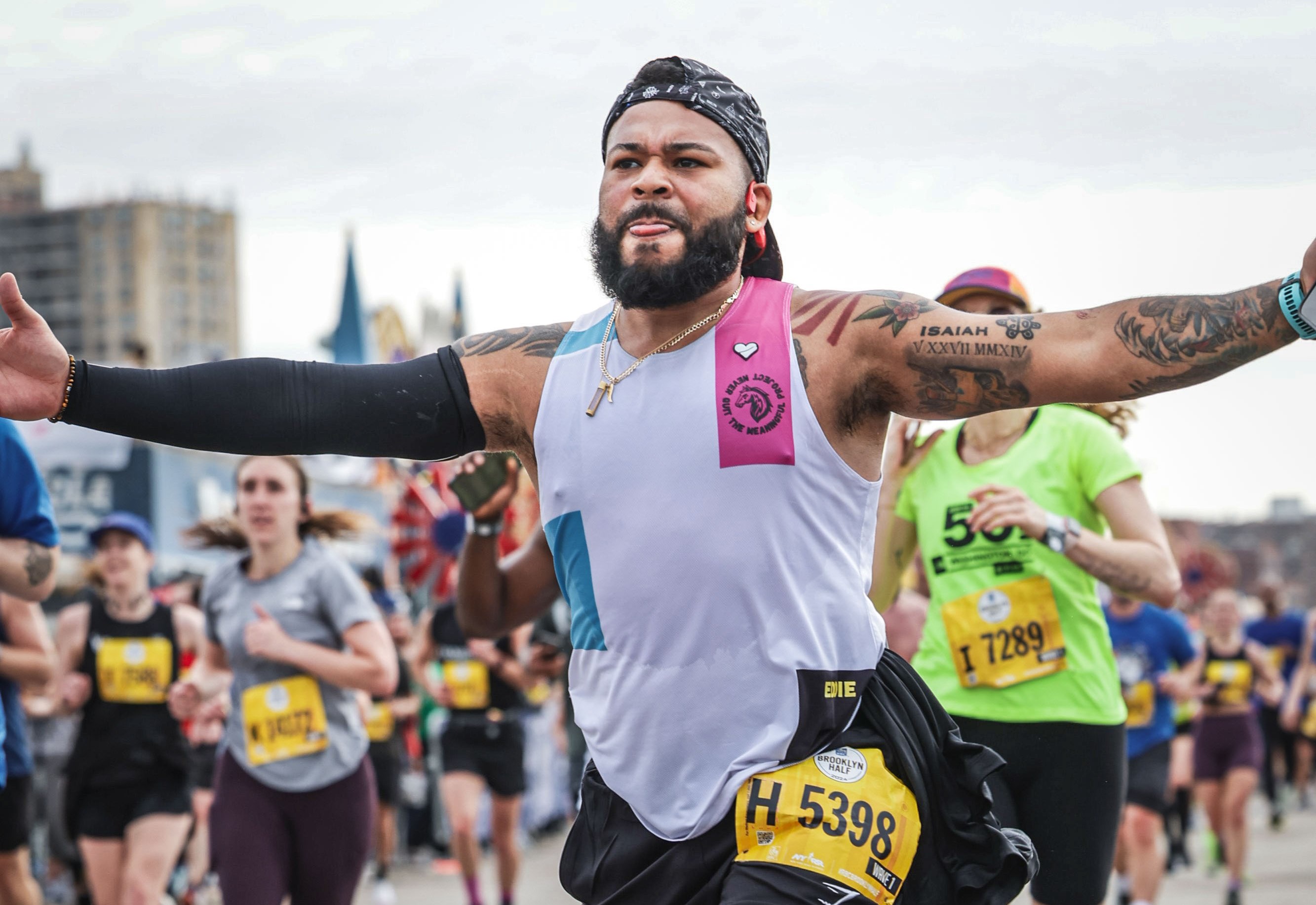 Eddie Collazo 2024 RBC Brooklyn Half on Coney Island boardwalk
