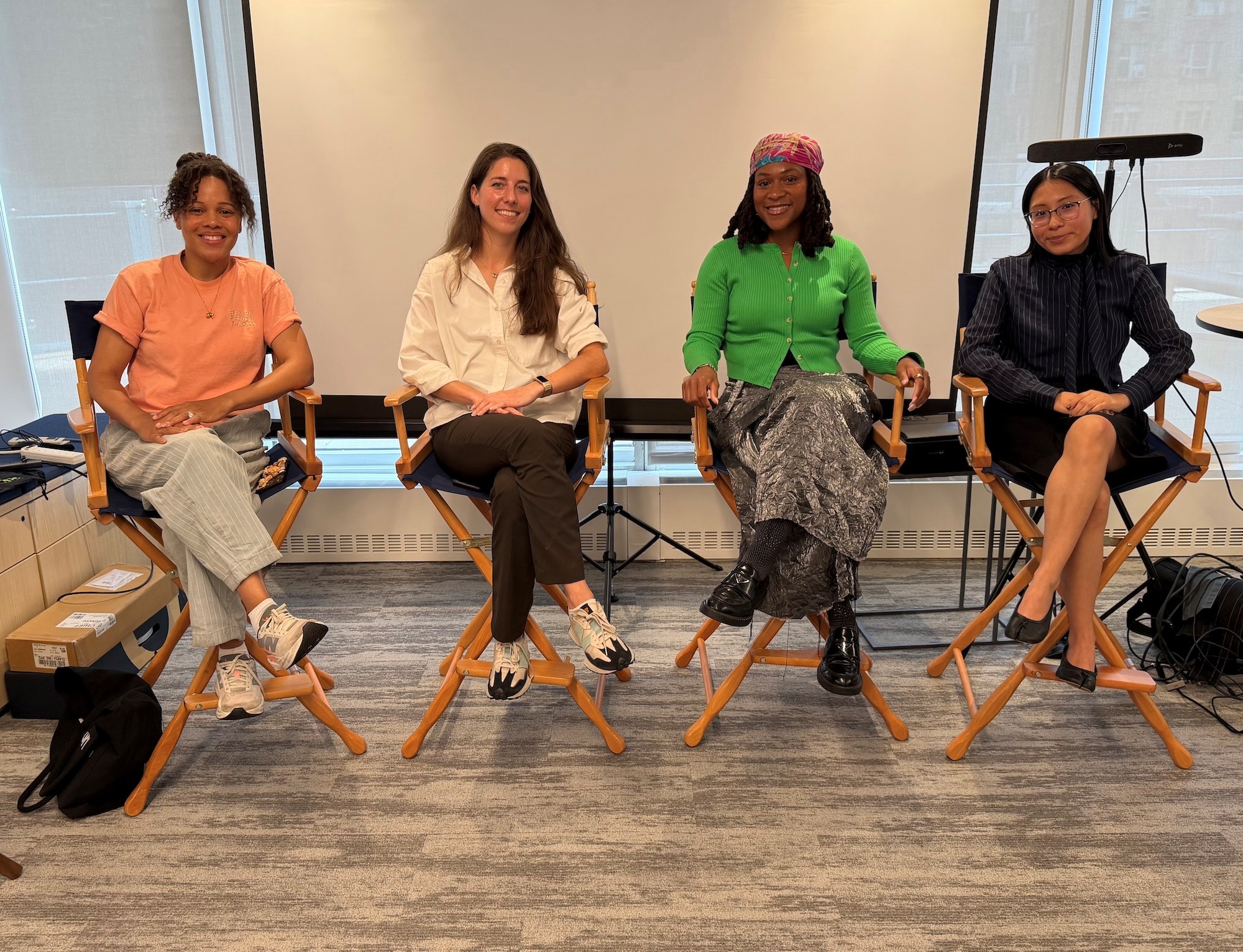 Victoria Fortune with the other panelists at the Run for the Future panel event
