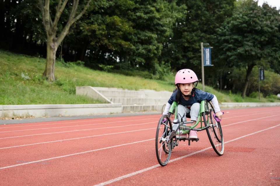 A youth participant of the RNYRR Wheelchair Training program